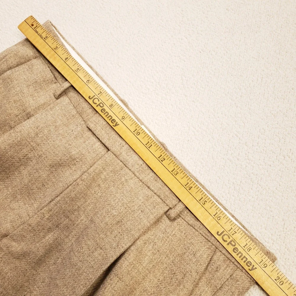 NOAK Suit Men 42R 38W Tan British Mallalieus Wool Tweed Pleated Two Button